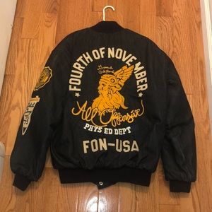 Men’s Fourth Of November Bomber Jacket Denim Sz L